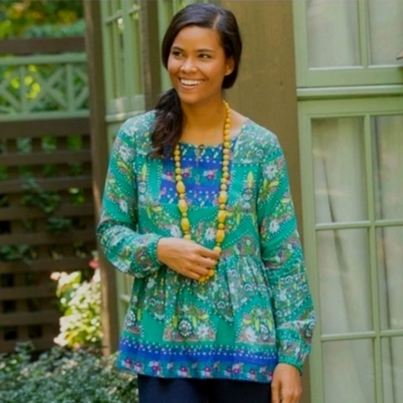 Matilda Jane Evergreen Babydoll Top S - Picture 1 of 8